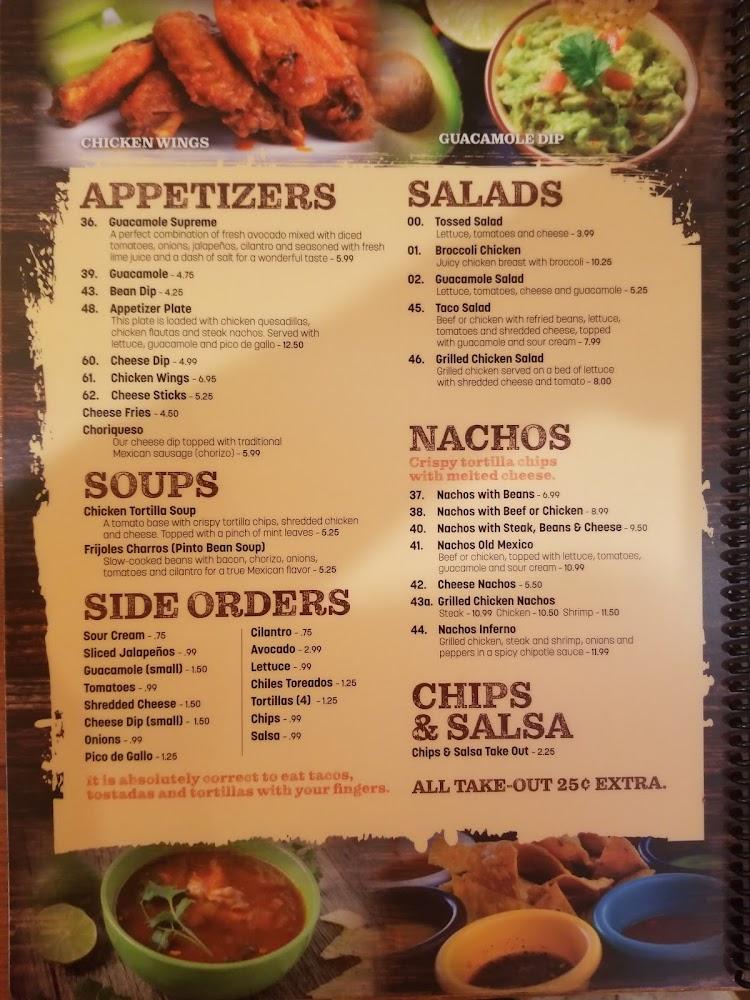 Old Mexico Restaurant Menu image 1