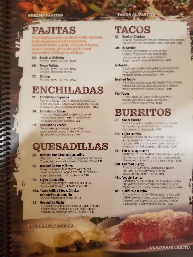 Old Mexico Restaurant Menu image 2